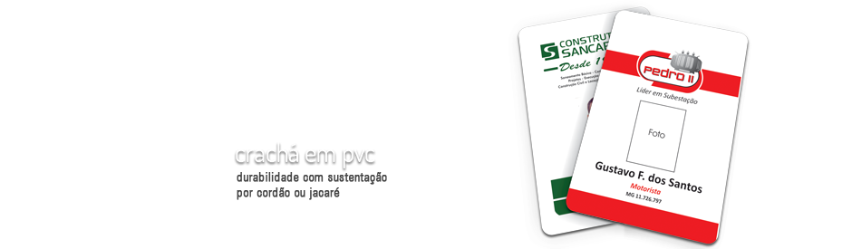 Crachá em PVC